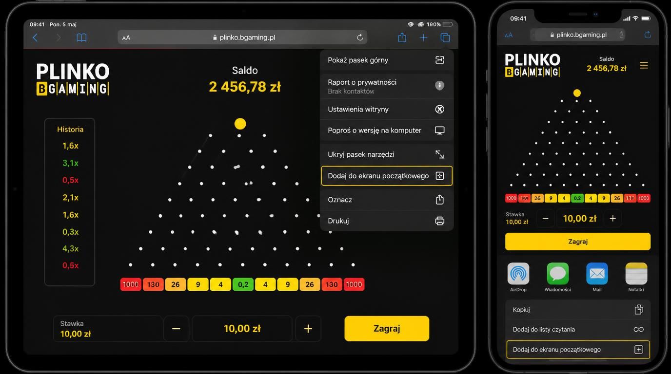 aplikacja plinko ios